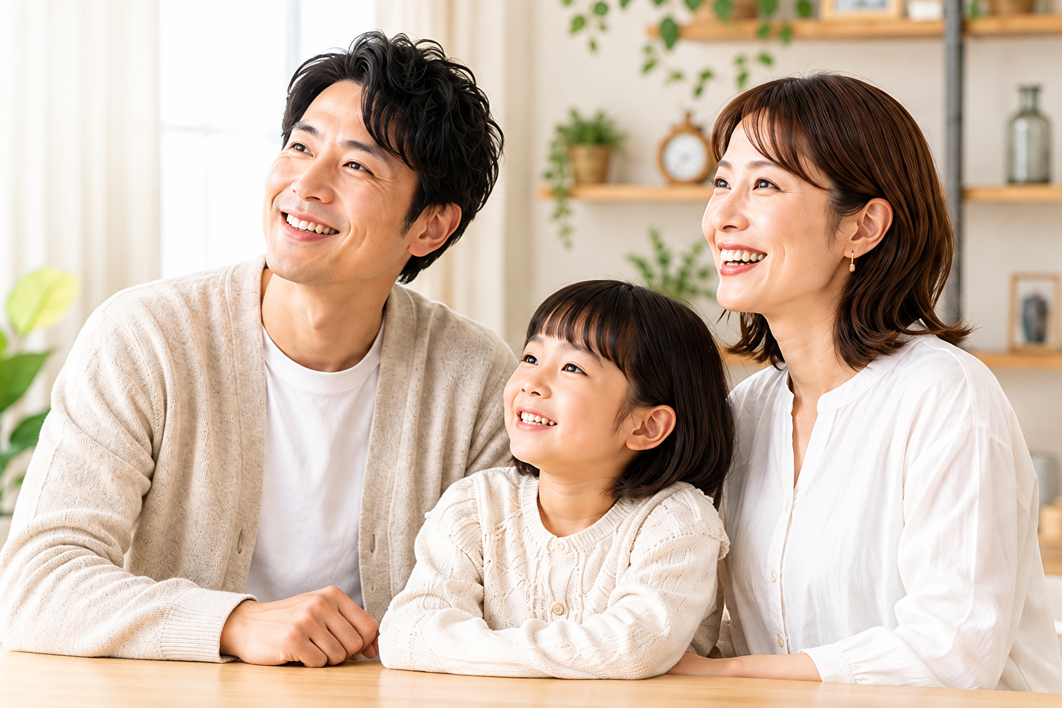 家族の将来と資産形成を考えるイメージ