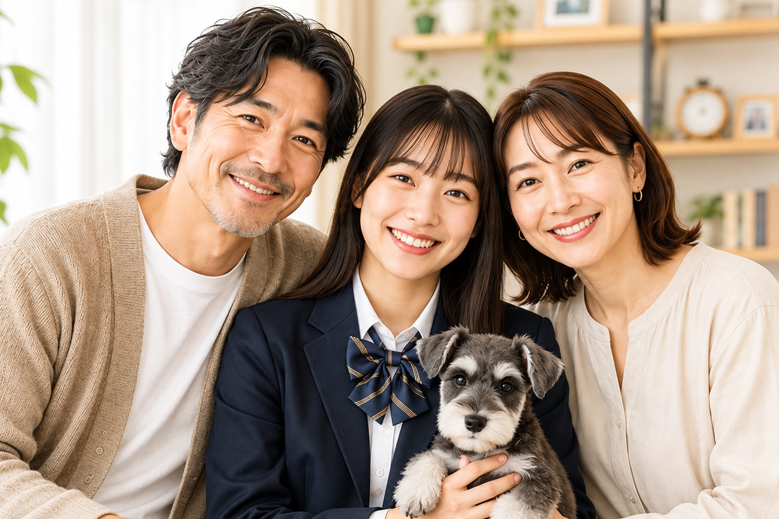 子どもの未来を考える家族のイメージ