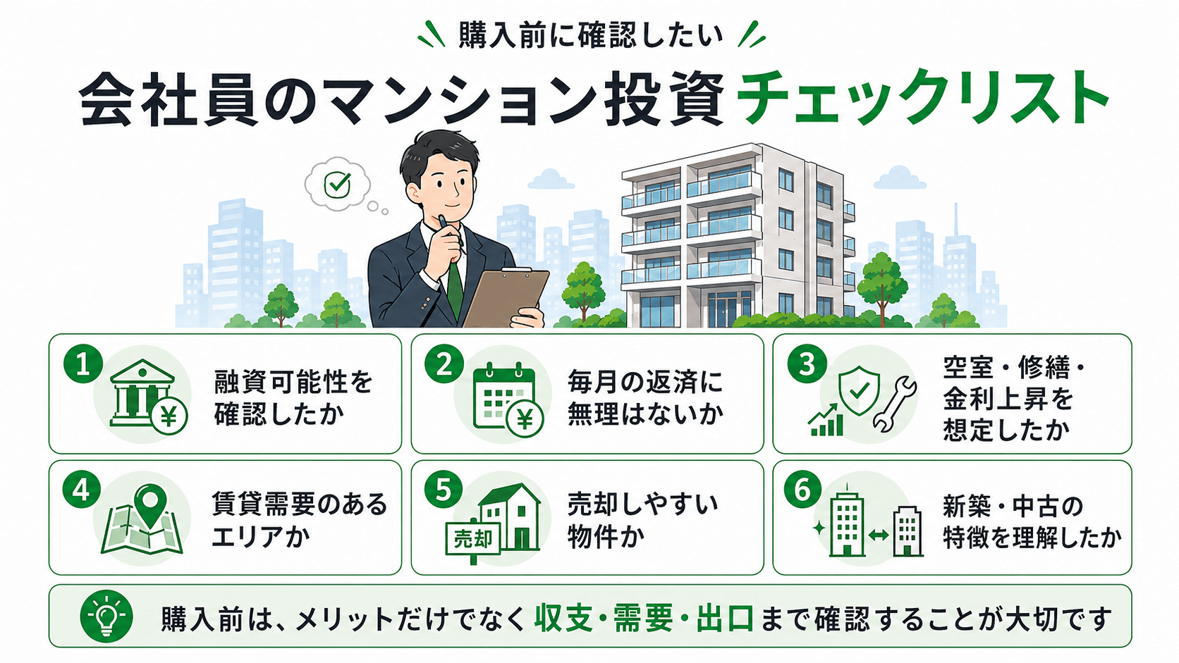 “マンション投資の主なリスク”