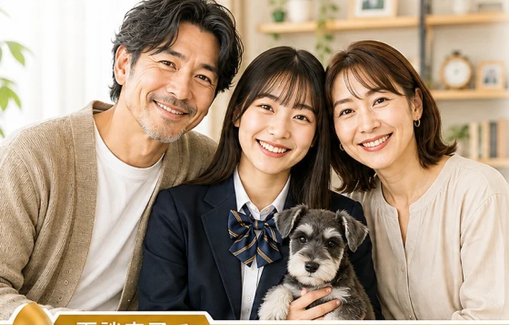 成長した娘と家族